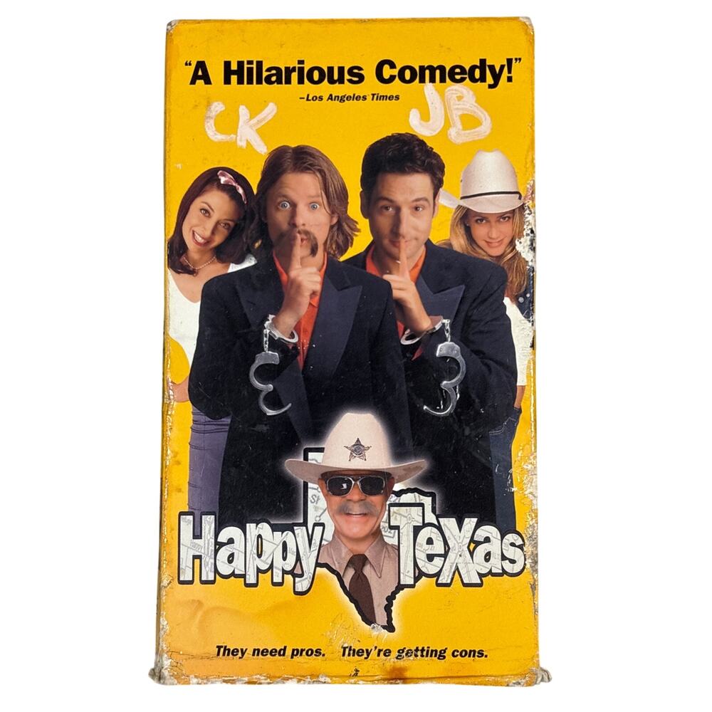 Vtg Happy Texas VHS Jeremy Northam Steve Zahn Comedy Crime Movie 1999 y2k